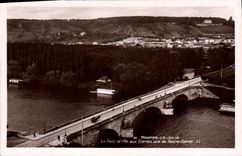 CPA Mantes La Jolie Le Pont et l'Ile aux Dames vue de Notre Dame