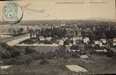 CPA Saint Germain en Laye Panorama sur Paris