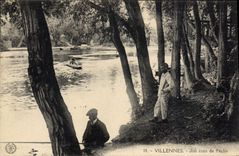 CPA Villennes Joli coin de Peche