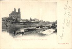 CPA Mantes La Cathedrale vue prise de la Patriere Quai Fayol