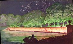 CPA Versailles Fete de nuit au bassin de Neptune