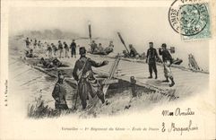 CPA Versailles 1er Regiment du Genie Ecole de Ponts