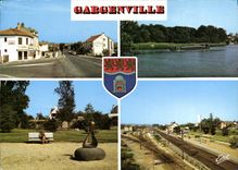 CPSM Gargenville (Yvelines) La Seine Le Square La gare