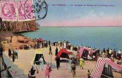 CPA Ault Onival La Terrasse du Casino et la Falaise amont