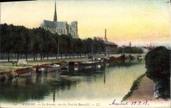 CPA Amiens La Somme vue du Pont de Beauville