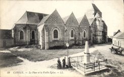 CPA Cayeux La Place et la Virille Eglise
