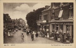 CPA Ault La Grand'rue vue vers la mer