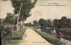 CPA Amiens La Somme Promenade d'Amiens a Camon