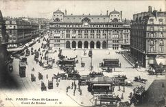 CPA Paris Gare St Lazare Cour de Rome