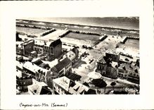 CPSM Cayeux sur Mer (Somme) Vue aerienne Entree de la Plage