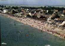 CPSM Le Crotoy (Somme) Vue aerienne Un coin de plage