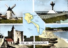 CPSM Ile de Noirmoutier La Gueriniere Moulins d'Amour le Gois château plage des dames