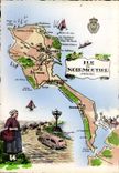 CPA Ile de Noirmoutier carte touristique