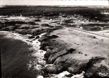 CPSM Les Sables D'Olonne Vendee Vue aerienne La Cote au Puits de l'Enfer et Camping 