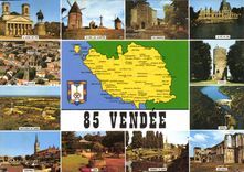 CPSM La Vendee pittoresque la cote Vendeenne Challans Chantonnay Le Puy du fou les Herbiers Mouiller