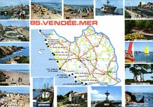CPSM Vendee Mer Croix de vie ile d'Yeu Longeville-sur-mer Fromentine Jard-sur-mer la Faute-sur-mer