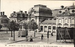 CPA Le Mans La Gare des Tramways de la Sarthe 