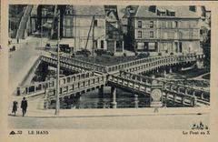 CPA Le Mans Le Pont en X 