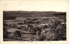 CPA En Morvan Anost S et L vu de la Route de Cussy 
