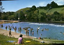 CPSM Fresnay sur Sarthe Sarthe Le club nautique Sans Souci plage 