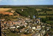 CPSM Champagne Sarthe Vue generale aerienne 