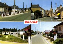 CPSM Dollon Nouvelles Cites Rue principale Les Rosiers Rue de la Gare 