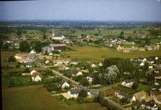 CPSM Laigne en Belin Sarthe vue generale aerienne 