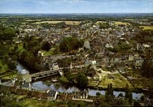 CPSM Fresnay sur Sarthe Les Ramparts le Moulin le pont de Sille et la Sarthe 