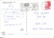 CPSM Chateau du Loir Sarthe La Place et la mairie 