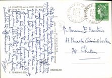 CPSM La Chartre sur le Loir Sarthe Un bras du Loir