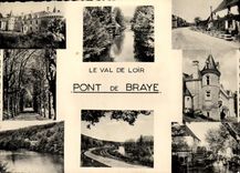 CPSM Pont de Braye Sarthe Vue d'Ensemble 