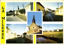 CPSM La Milesse Sarthe l'Eglise le Bourg l'entree du Bourg 