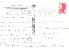CPSM La Milesse Sarthe l'Eglise le Bourg l'entree du Bourg