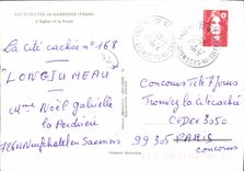 CPSM Neufchatel en Saosnois L'Eglise et la Poste