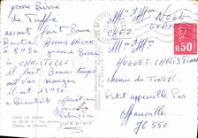 CPSM Tuffe Sarthe vue aerienne chateau de Cheronne