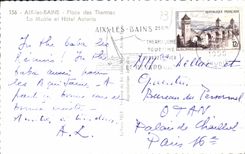 CPA Aix les Bans place des Thermes la Mairie et hotel Astoria