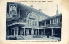 CPA Savoie Tourisme Aix les bains Maison Lamartine rue du Bain henri IV ancienne pension perie ou se