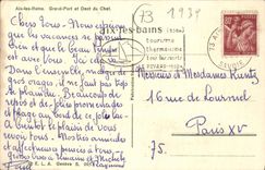 CPA Aix les Bains Grand Port et Dent du chat