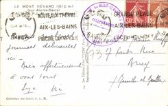 CPA Le Mont Revard sur Aix les Bains l'hotel P L M et le Mont Blanc