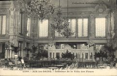 CPA Aix les Bans interieur de la villa des Fleurs 