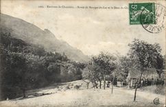CPA Environs de Chambery Route du Bourget du lac et la Dent du Chat 
