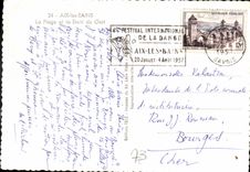 CPSM Aix les Bains la plage et la Dent du Chat