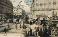 CPA Paris la rue Saint Lazare 