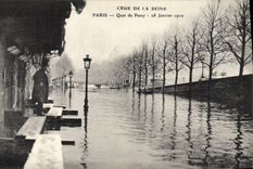 CPA Crue de la Seine Paris Quai de Passy 28 Janvier 1910 