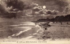 CPA Luc sur Mer Calvados Clair de lune 