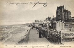 CPA Villers sur Mer La Digue a Maree haute 