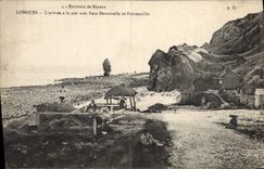 CPA Environs de Bayeux Longues L'Arrivee a la Mer avec Feue Demoiselle de Fontenailles 