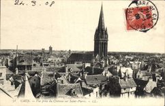 CPA Caen Vue prise du Chateau sur St Pierre 