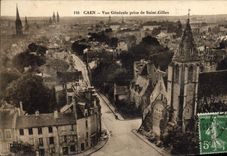 CPA Caen Vue generale prise de St Gilles 