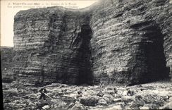 CPA Vierville sur Mer Les Grottes de la Percee 